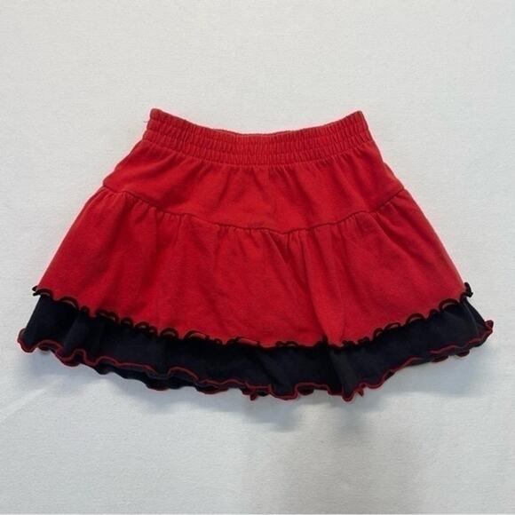 Cincinnati Reds Skirt Baseball Ruffle Tiered red black baby Size 12 Months - Picture 5 of 6